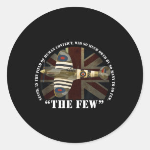 Sticker Rond Bataille D'Angleterre Un Avion Raf Frappe Les Quel