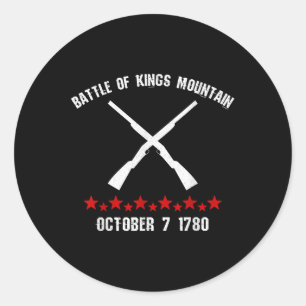 Sticker Rond Bataille De Kings Mountain Guerre Révolutionnaire 