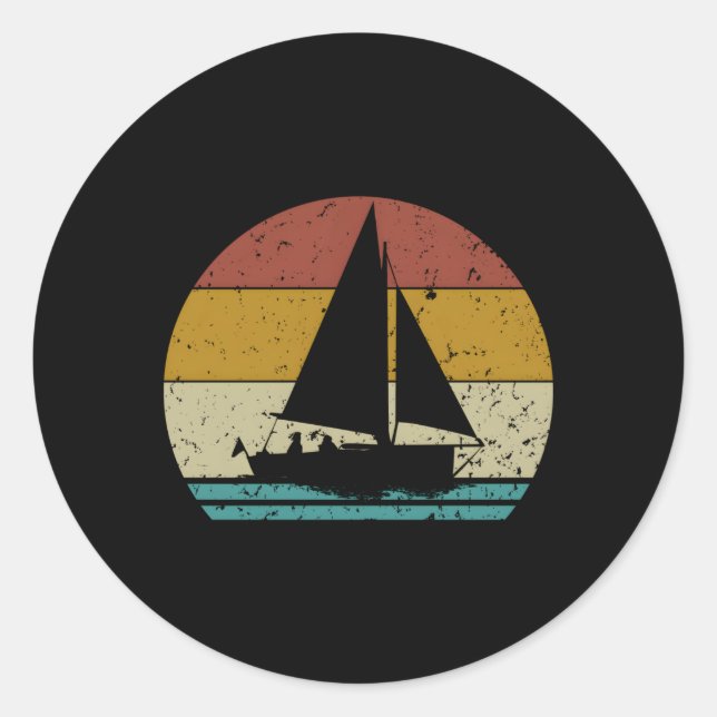 Sticker Rond Bateau à voile Bateau à voile (Devant)