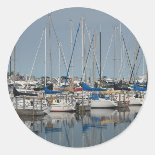 Sticker Rond Bateau à voile.Yachts