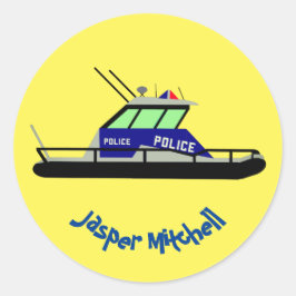 Sticker Rond Bateau de patrouille