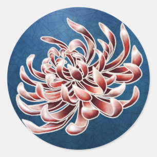 Sticker Rond Batik Chrysanthemum