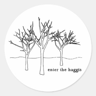 STICKER ROND BÂTIMENT D'ARBRES