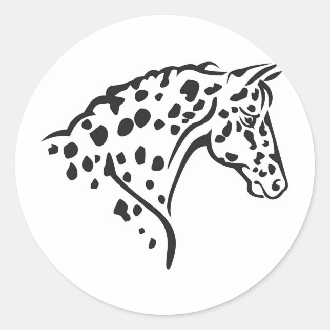 STICKER ROND BÂTIMENTS—LEOPARD APPALOOSA (Devant)