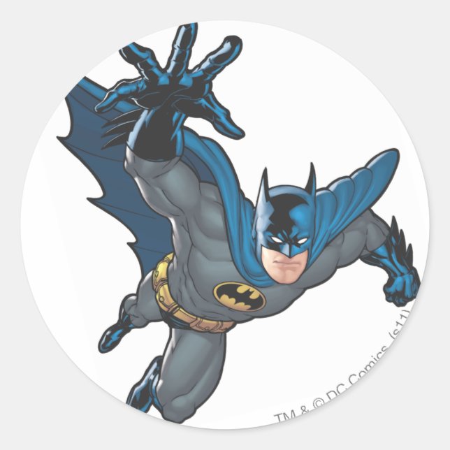 Sticker Rond Batman Arrive En Avant (Devant)