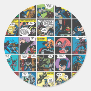 Sticker Rond Batman Comic Panel 5x5