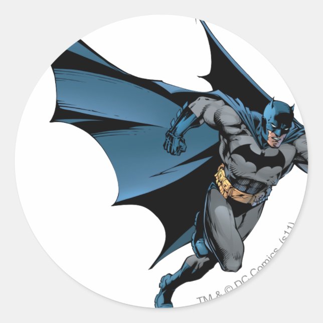 Sticker Rond Batman court avec gusto (Devant)
