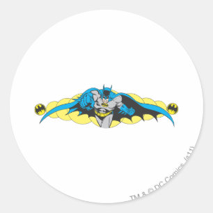 Sticker Rond Batman Lunges En Avant