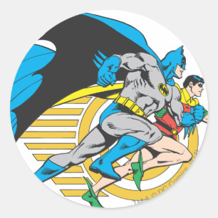 Sticker Rond Batman & Robin Profile