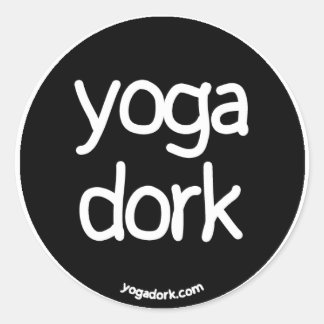 Sticker Rond bâton de yogadork rond noir/blanc