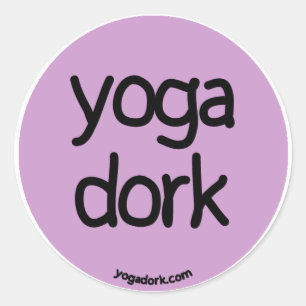 Sticker Rond bâton de yogadork rond pourpre