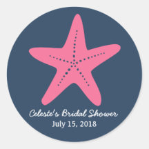 Bâton rond Nautique Starfish, bleu marine rose
