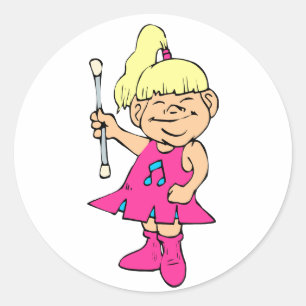 Sticker Rond Baton Twirler