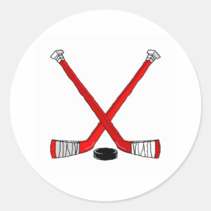 Sticker Rond Bâtons de hockey