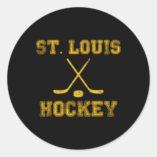 Sticker Rond Bâtons de hockey sur glace St. Louis État Outile S