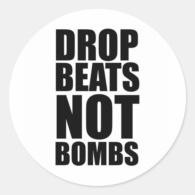 Sticker Rond Bats de largage pas de bombes (Devant)