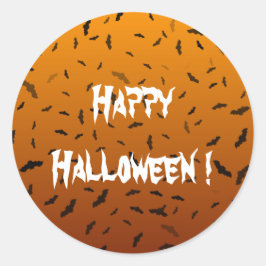 Sticker Rond Bats d'Halloween
