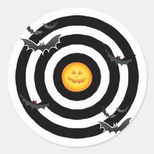Sticker Rond Bats et OEil (Devant)
