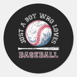 Sticker Rond Batterie des joueurs américains de baseball amateu