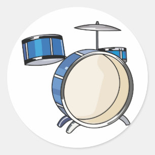 Sticker Rond batterie simple trois pièces bleu.png