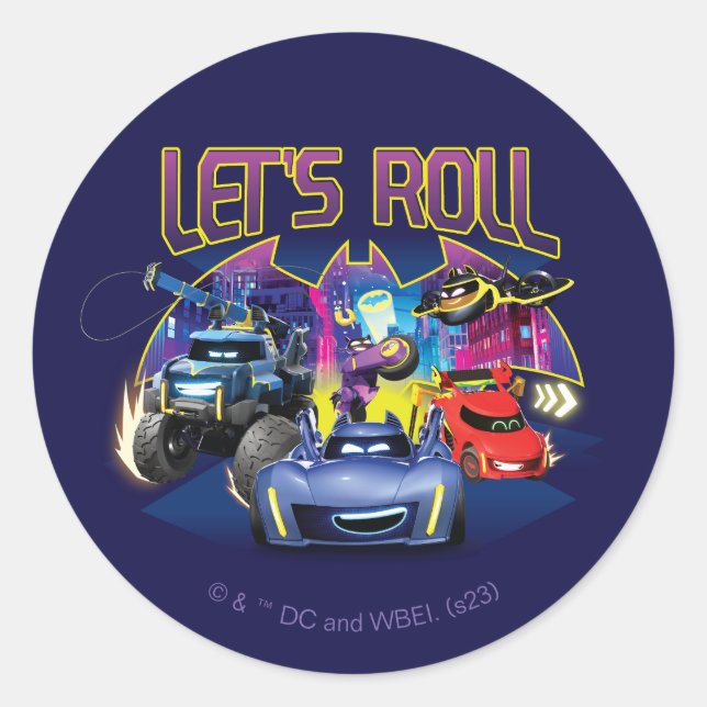Sticker Rond Batwheel™ Team - Let's Roll (Devant)