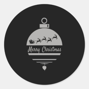 Sticker Rond Bauble de Noël Joyeux Noël