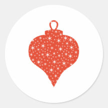 Bauble de Noël rouge et blanc.