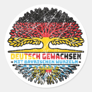 Sticker Rond Bayern Bayrisch Deutsch Deutschland Baum Racines