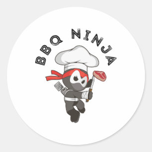 Sticker Rond Bbq Ninja