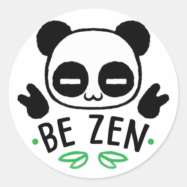 Sticker Rond Be Zen (Devant)