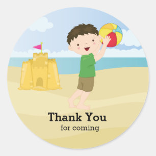 Sticker Rond Beach Party
