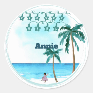 Sticker Rond Beachfront Belle Design Mariage