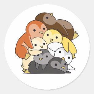 Sticker Rond Bear Brotherhood Flag Pride Lgbtq Cute Penguin