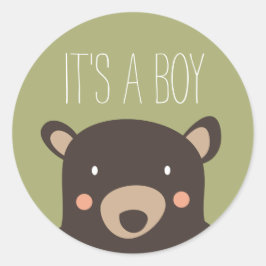 Sticker Rond Bear Cub