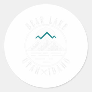 Sticker Rond Bear Lake Utah Idaho Camping Bateau
