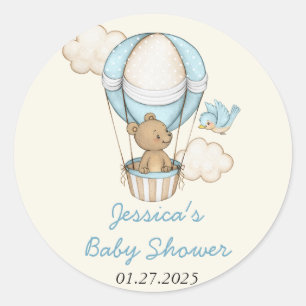 Sticker Rond Bear mignonne Hello Little One Baby shower
