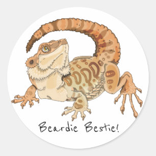 Sticker Rond Beardie Bestie !