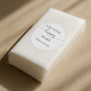 Sticker Rond Beau Boho personnalisé Mariage Tissue Pack