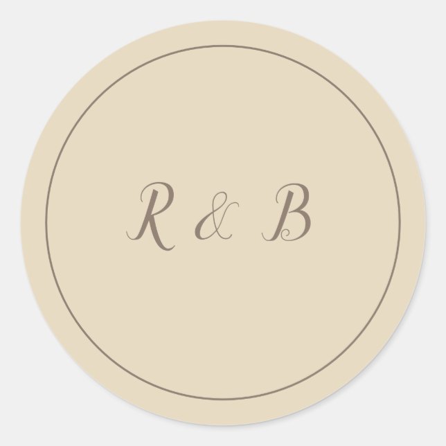 Sticker Rond Beau Brown (Devant)