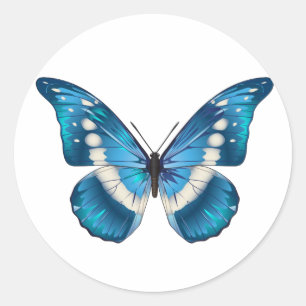 Sticker Rond Beau papillon illustré