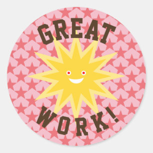 Sticker Rond Beau travail
