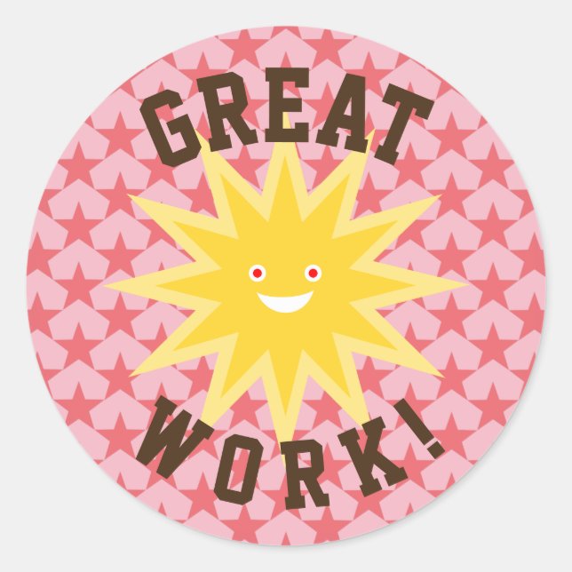Sticker Rond Beau travail  (Devant)