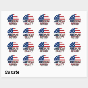 Sticker Rond Beauté américaine