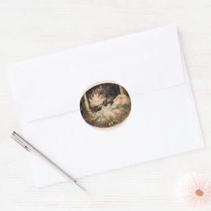 Sticker Rond Beauté dormante par Louis Icart