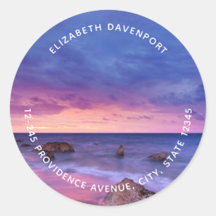 Sticker Rond Beautiful Sunset Coastal Photographie Adresse