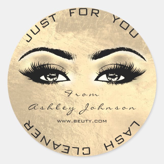 Sticker Rond Beauty Browns Sepia Gold Lash Nettoyant maquillage (Devant)