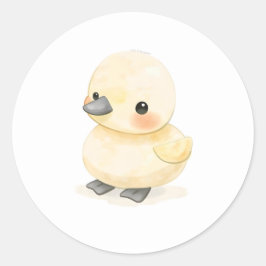 Sticker Rond Bébé adorable Aquarelle de cankling Imprimer Stick
