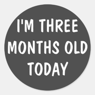 Sticker Rond Bébé âgé de trois mois