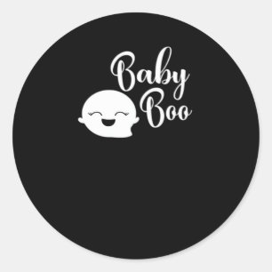 Sticker Rond Bébé Boo Halloween