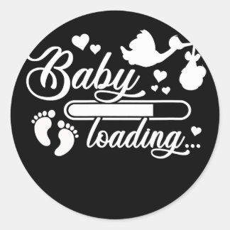 Sticker Rond Bébé Chargement pour maman doit être grossesse